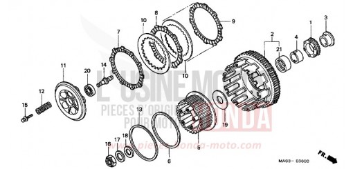 EMBRAYAGE CBR900RRX de 1999